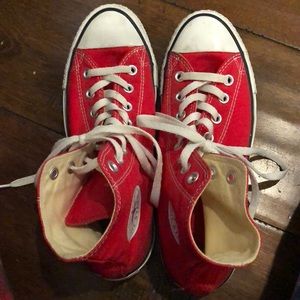 Red high top converse